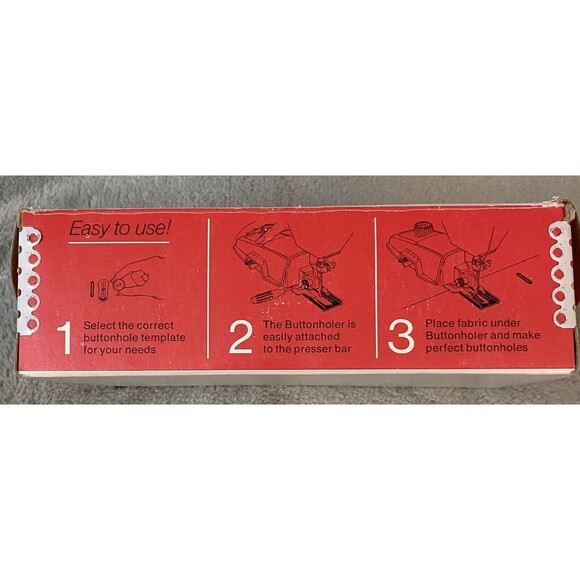 Vtg SINGER Buttonholer Automatic Buttonhole Stitch Attachment 4561 w/ Box & Book - Picture 4 of 12